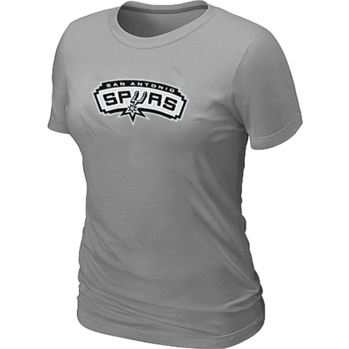 San Antonio Spurs Big & Tall Primary Logo L.Grey Women's T-Shirt