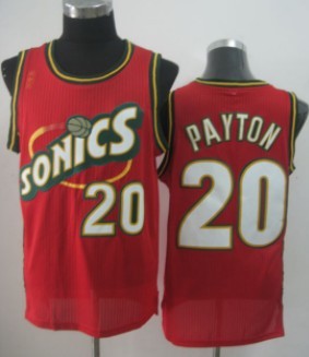 Seattle Supersonics #20 Gary Payton 1995-96 Red Swingman Jerseys