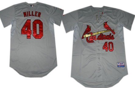 St. Louis Cardinals #40 Shelby Miller Gray Jerseys