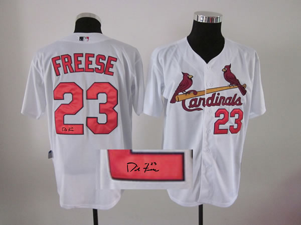 St.Louis Cardinals #23 Freese White Signature Edition Jerseys