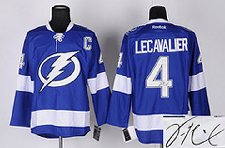 Tampa Bay Lightning #4 Lecavalier Blue Signature Edition Jerseys