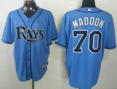 Tampa Bay Rays #70 Joe Maddon Light Blue Jerseys