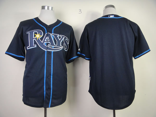 Tampa Bay Rays Blank 2013 Dark Blue Jerseys