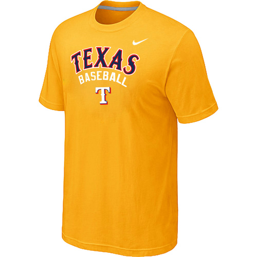 Texans Rangers 2014 Home Practice T-Shirt - Yellow