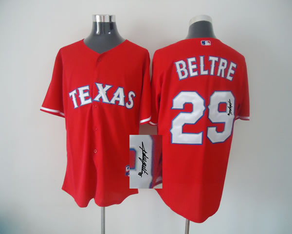 Texas Rangers #29 Beltre Red Signature Edition Jerseys