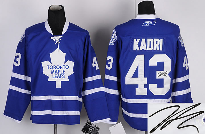Toronto Maple Leafs #43 Nazem Kadri Blue Signature Edition Jerseys
