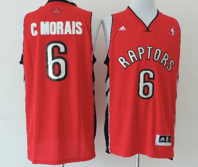Toronto Raptors #6 Carlos Morais Revolution 30 Swingman Red Jerseys
