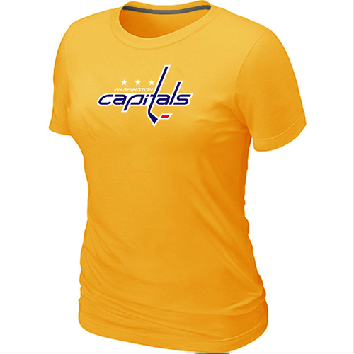 Washington Capitals Big & Tall Women's Logo Yellow T-Shirt
