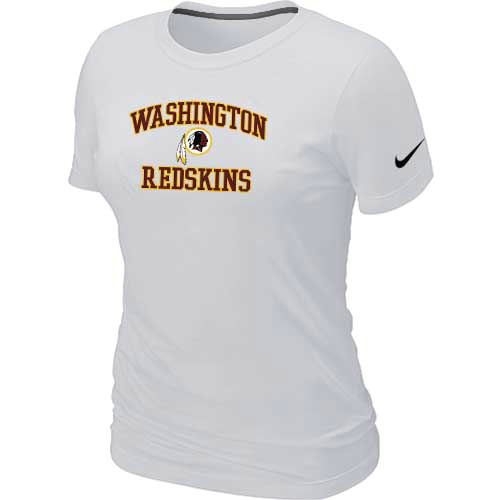 Washington Red Skins Women's Heart & Soul White T-Shirt