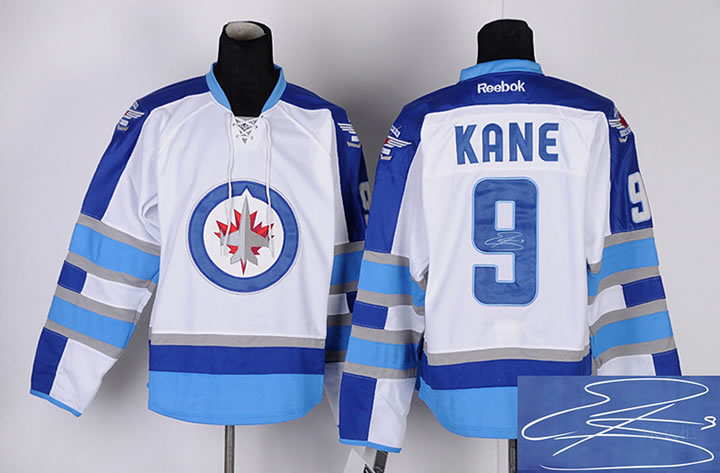 Winnipeg Jets #9 Evander Kane White Signature Edition Jerseys