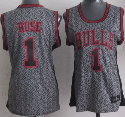 Womens Chicago Bulls #1 Derrick Rose 2012 Static Fashion Jerseys