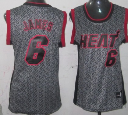 Womens Miami Heat #6 LeBron James 2012 Static Fashion Jerseys