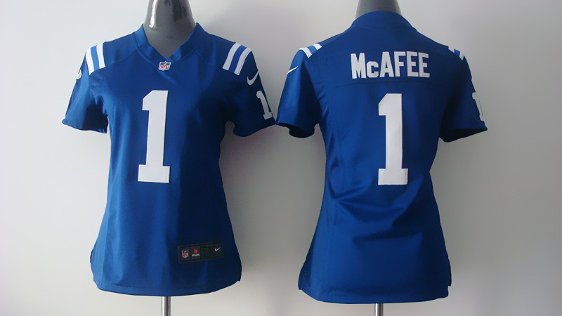 Womens Nike Indianapolis Colts #1 Mcafee Blue Game Jerseys