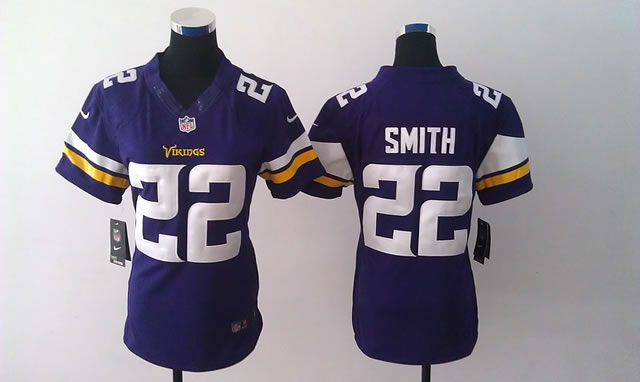 Womens Nike Limited Minnesota Vikings #22 Harrison Smith 2013 Purple Jerseys