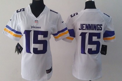 Womens Nike Minnesota Vikings #15 Greg Jennings 2013 White Game Jerseys
