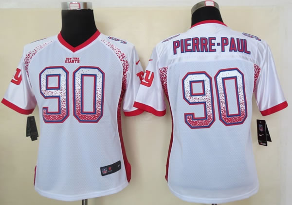 Womens Nike New York Giants #90 Pierre-Paul 2013 Drift Fashion White Elite Jerseys