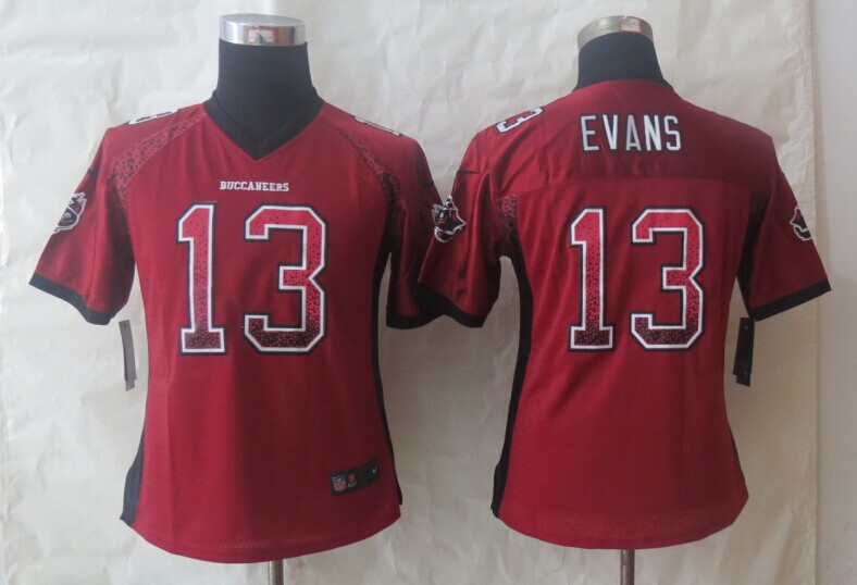 Womens Nike Tampa Bay Buccaneers #13 Evans Drift Fashion Red Elite Jerseys