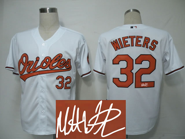 Youth Baltimore Orioles #32 Wieters White Signature Edition Jerseys