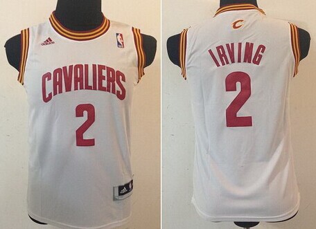 Youth Cleveland Cavaliers #2 Kyrie Irving White Jerseys