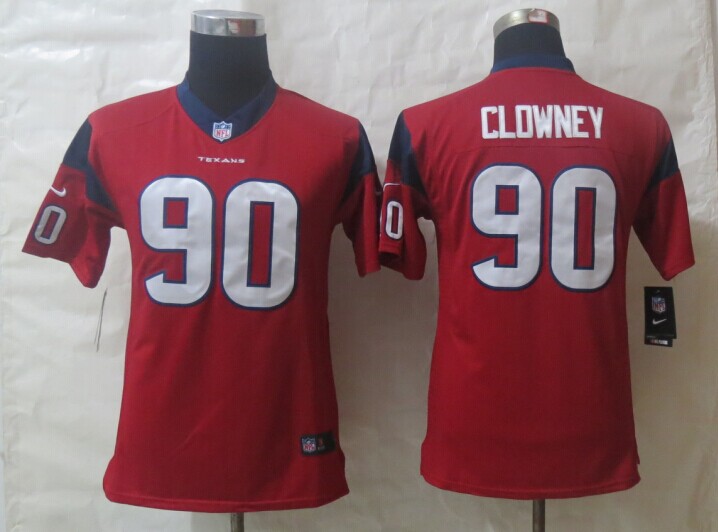 Youth Limited Nike Houston Texans #90 Clowney Red Jerseys