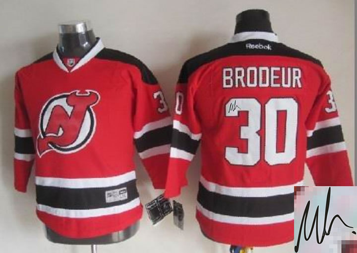 Youth New Jersey Devils #30 Brodeur Red Signature Edition  Jerseys