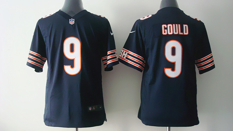 Youth Nike Chicago Bears #9 Robbie Gould Navy Blue Game Jerseys