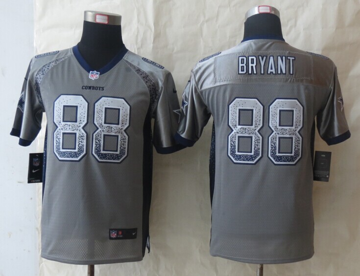Youth Nike Dallas Cowboys #88 Bryant Drift Fashion Gray Elite Jerseys
