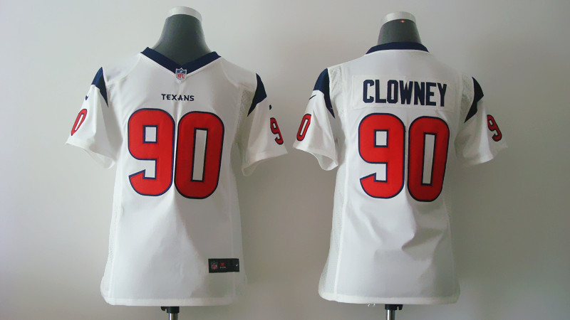 Youth Nike Houston Texans #90 Clowney White Game Jerseys