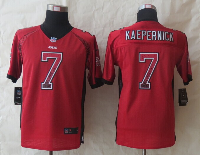 Youth Nike San Francisco 49ers #7 Kaepernick Drift Fashion Red Elite Jerseys