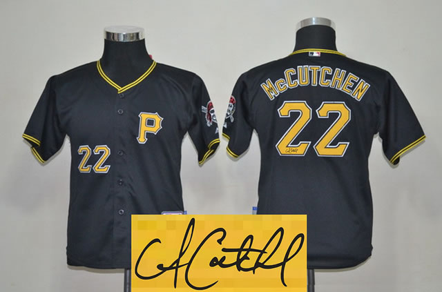 Youth Pittsburgh Pirates #22 Andrew McCutchen Black Signature Edition Jerseys