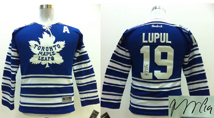 Youth Toronto Maple Leafs #19 Joffrey Lupul 2014 Winter Classic Blue Signature Edition Jerseys