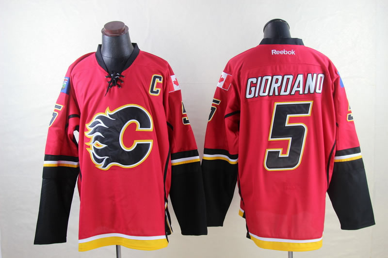 Calgary Flames #5 Mark Giordano Red Jerseys