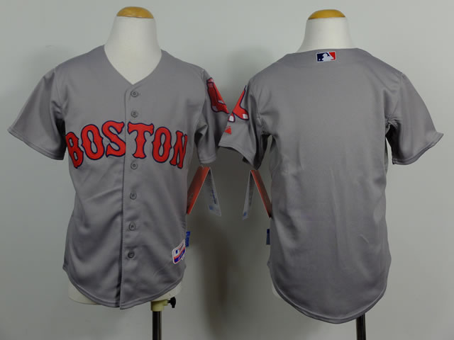 Youth Boston Red Sox Blank Gray Jerseys