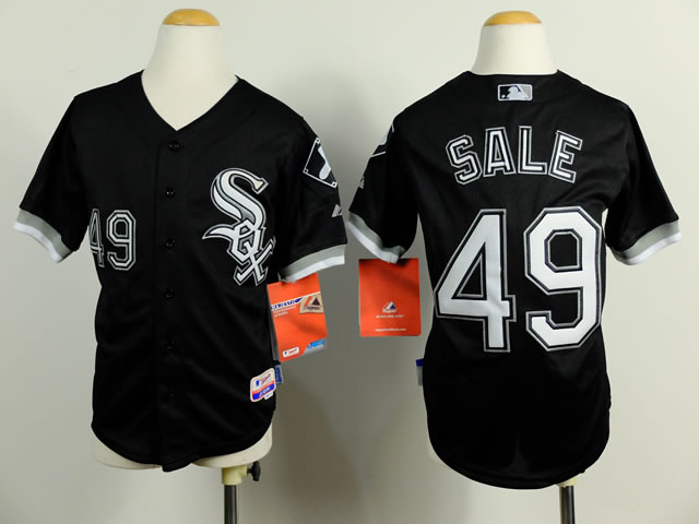 Youth Chicago White Sox #49 Chris Sale Black Jerseys
