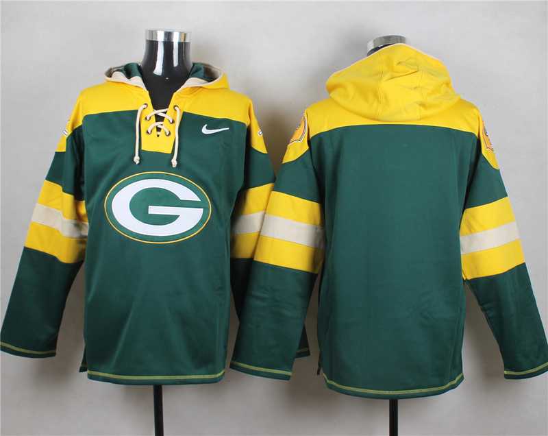 Men Nike Green Bay Packers Customized Green Stitched Hoodie