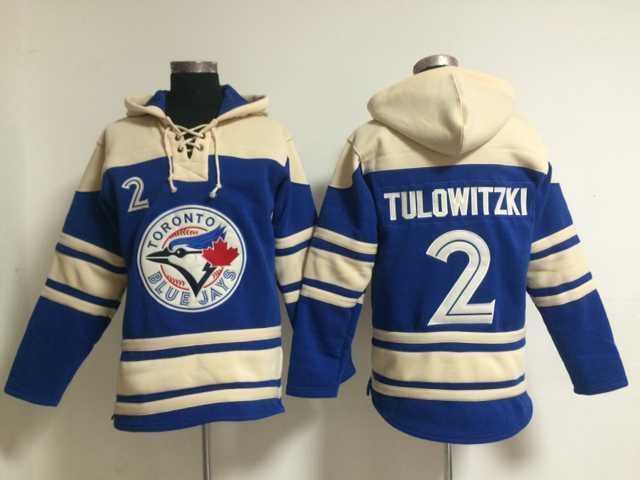 Toronto Blue Jays #2 Tulowitzki Blue Stitched Hoodie