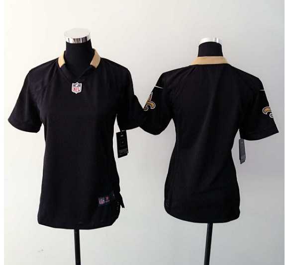 Womens Nike New Orleans Saints Blank Black Game Jerseys