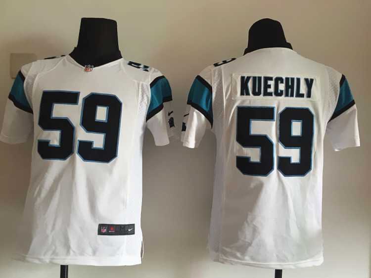 Youth Nike Carolina Panthers #59 Luke Kuechly White Game Jerseys