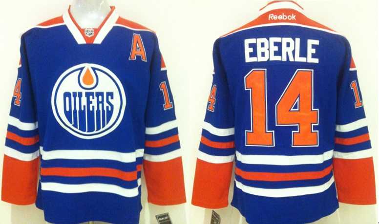 Edmonton Oilers #14 Jordan Eberle Blue Jerseys