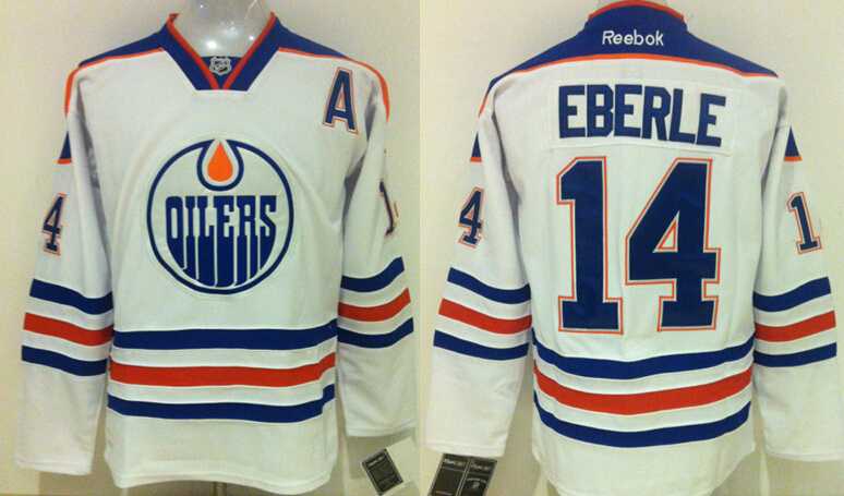 Edmonton Oilers #14 Jordan Eberle White Jerseys