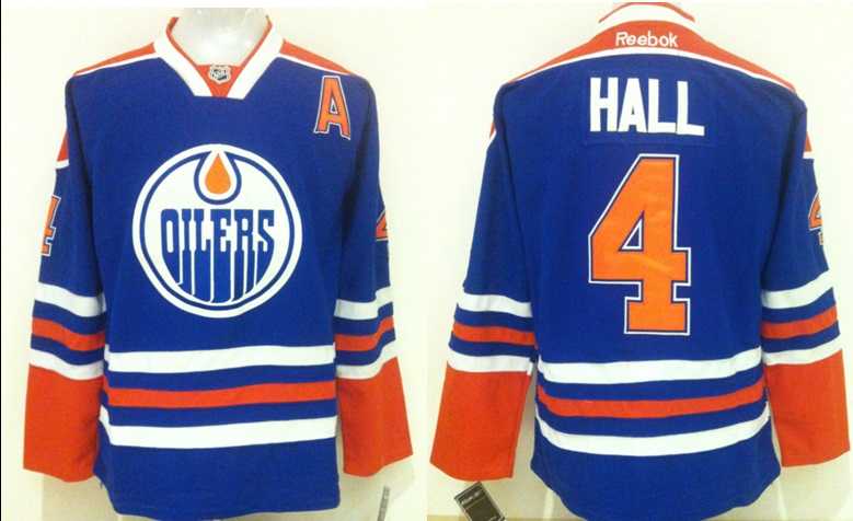 Edmonton Oilers #4 Taylor Hall Blue Jerseys