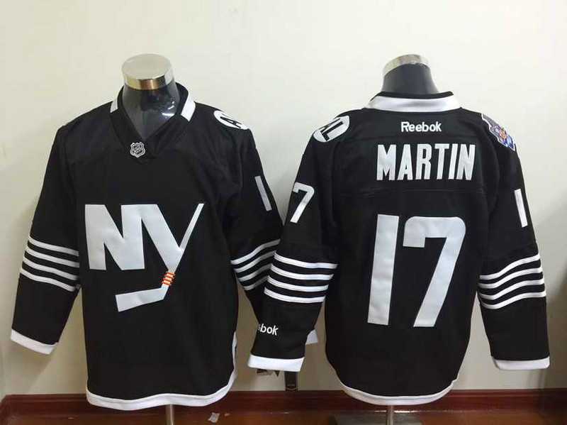 New York Islanders #17 Matt Martin 2015 Black Jerseys