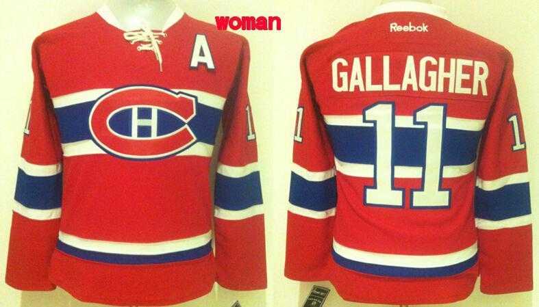 Womens Montreal Canadiens #11 Brendan Gallagher 2016 Red Jerseys
