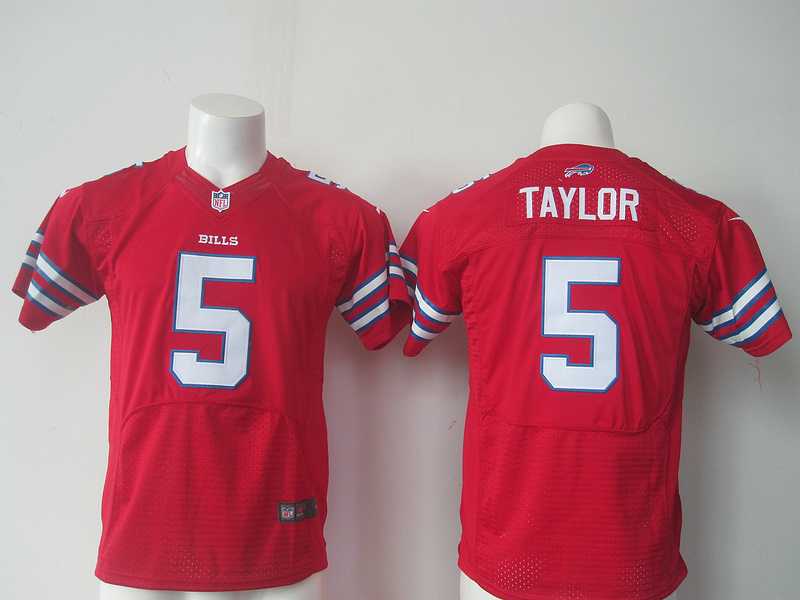 Youth Nike Buffalo Bills #5 Taylor 2015 Red Game Jerseys