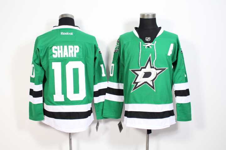 Dallas Stars #10 Sharp Green Jerseys