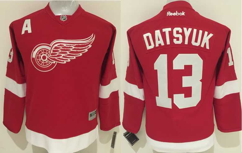 Youth Detroit Red Wings #13 Pavel Datsyuk Red Jerseys