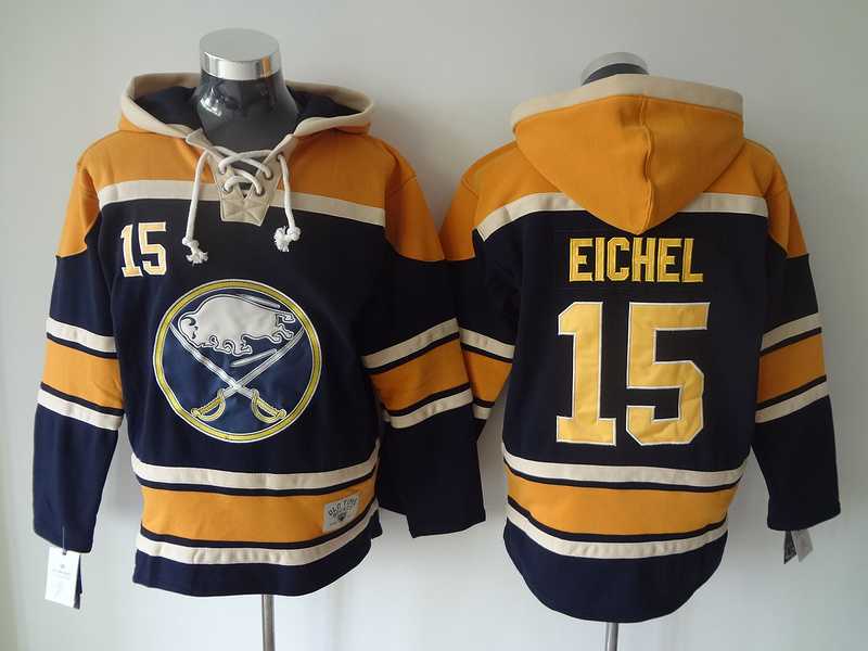 Buffalo Sabres #15 Eichel Dark Blue Stitched Hoodie