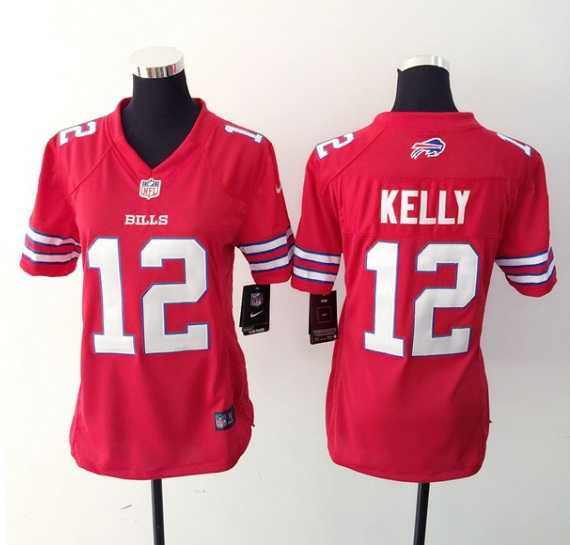 Womens Nike Buffalo Bills #12 Jim Kelly Red Game Jerseys
