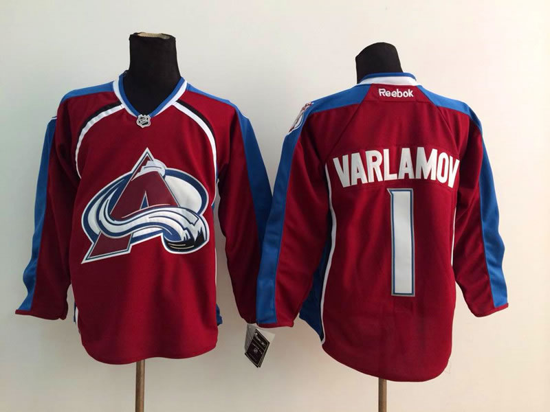 Colorado Avalanche #1 Semyon Varlamov Red Jerseys