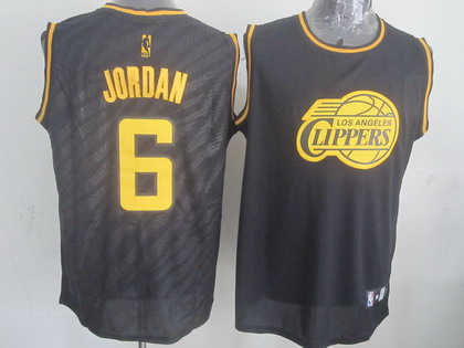 Los Angeles Clippers #6 DeAndre Jordan Black With Golden Swingman Jerseys